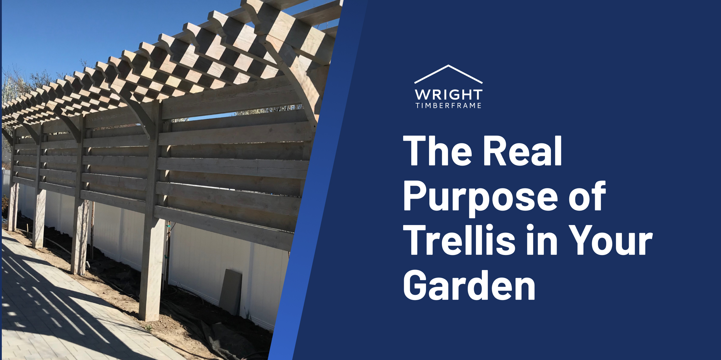 Wooden garden trellis fence offering shade and structure, illustrating the purpose of trellis in creating privacy and plant support