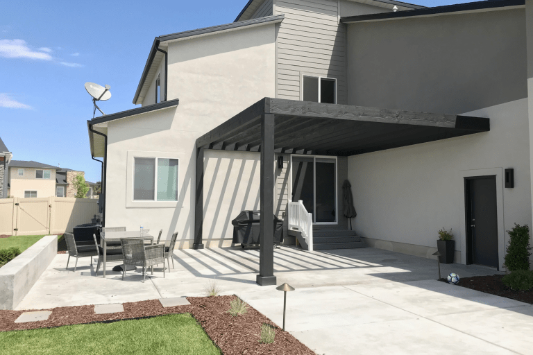 Wright Timberframe Pergola in Graphite Black