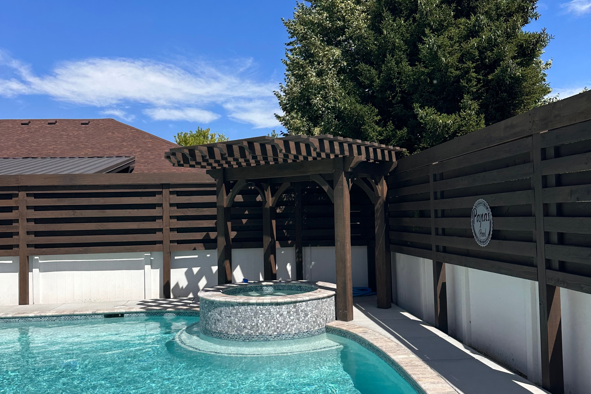 Wright Timberframe Trellis in Dark Brown