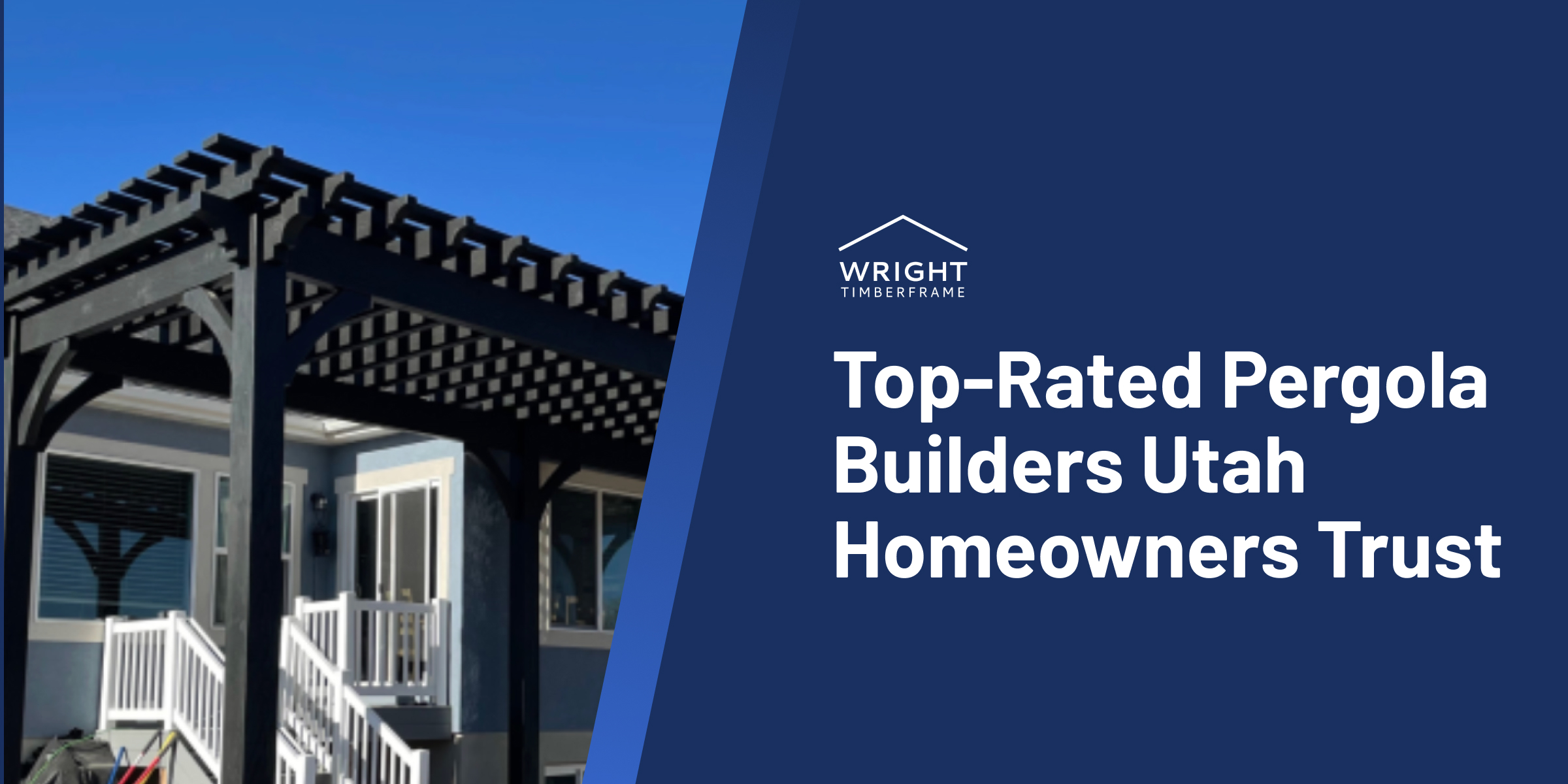 custom timber pergola in Utah backyard - Pergola builders Utah