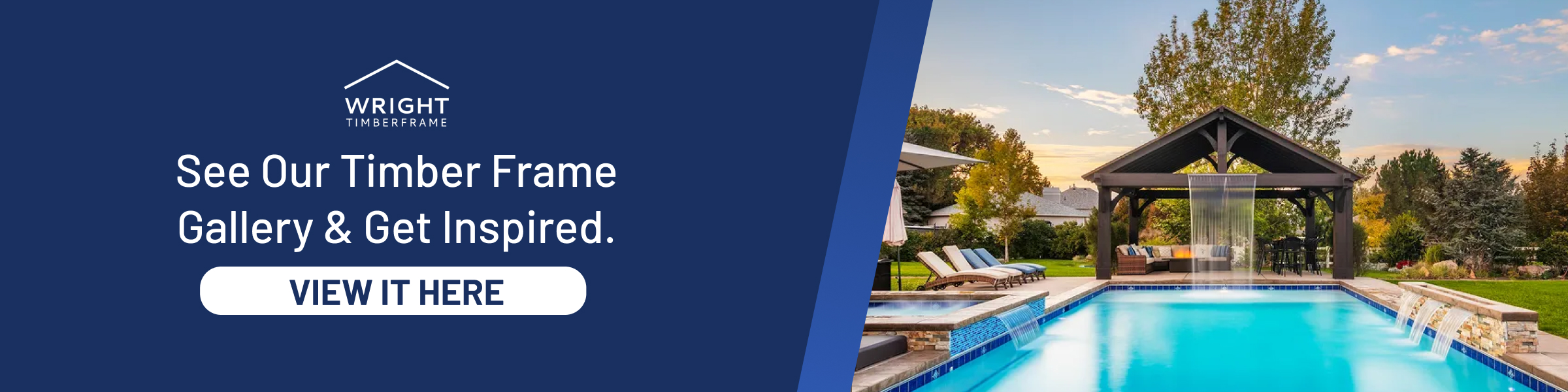 Explore Our Custom Timber Frame Gallery Poolside pavilion built by custom timber frame builders, inviting homeowners to explore a timber frame gallery for design inspiration and craftsmanship ideas.