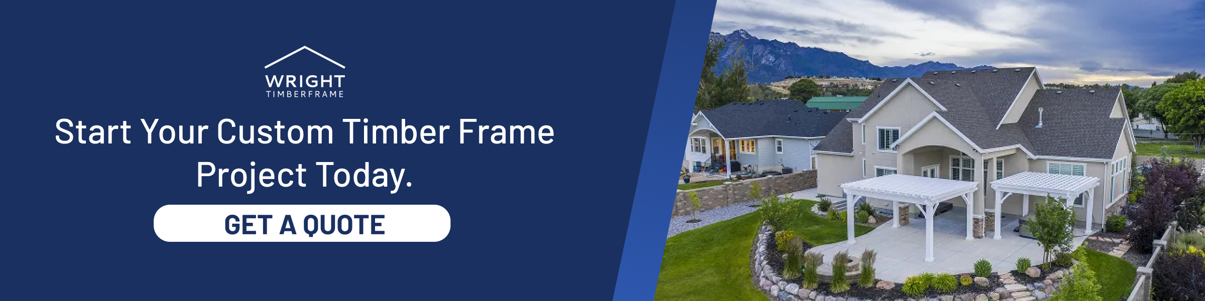 Start Your Custom Timber Frame Project Today Aerial view of a home with white outdoor structures, showing how custom timber frames enhance curb appeal, function, and outdoor living spaces.