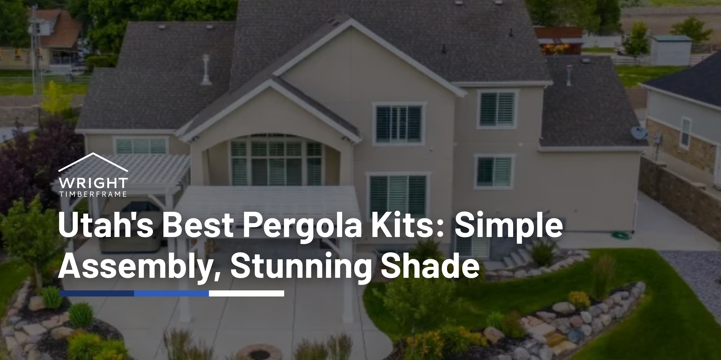 Backyard pergola installed on Utah home, highlighting durable pergola kits Utah homeowners choose for shade and easy assembly.