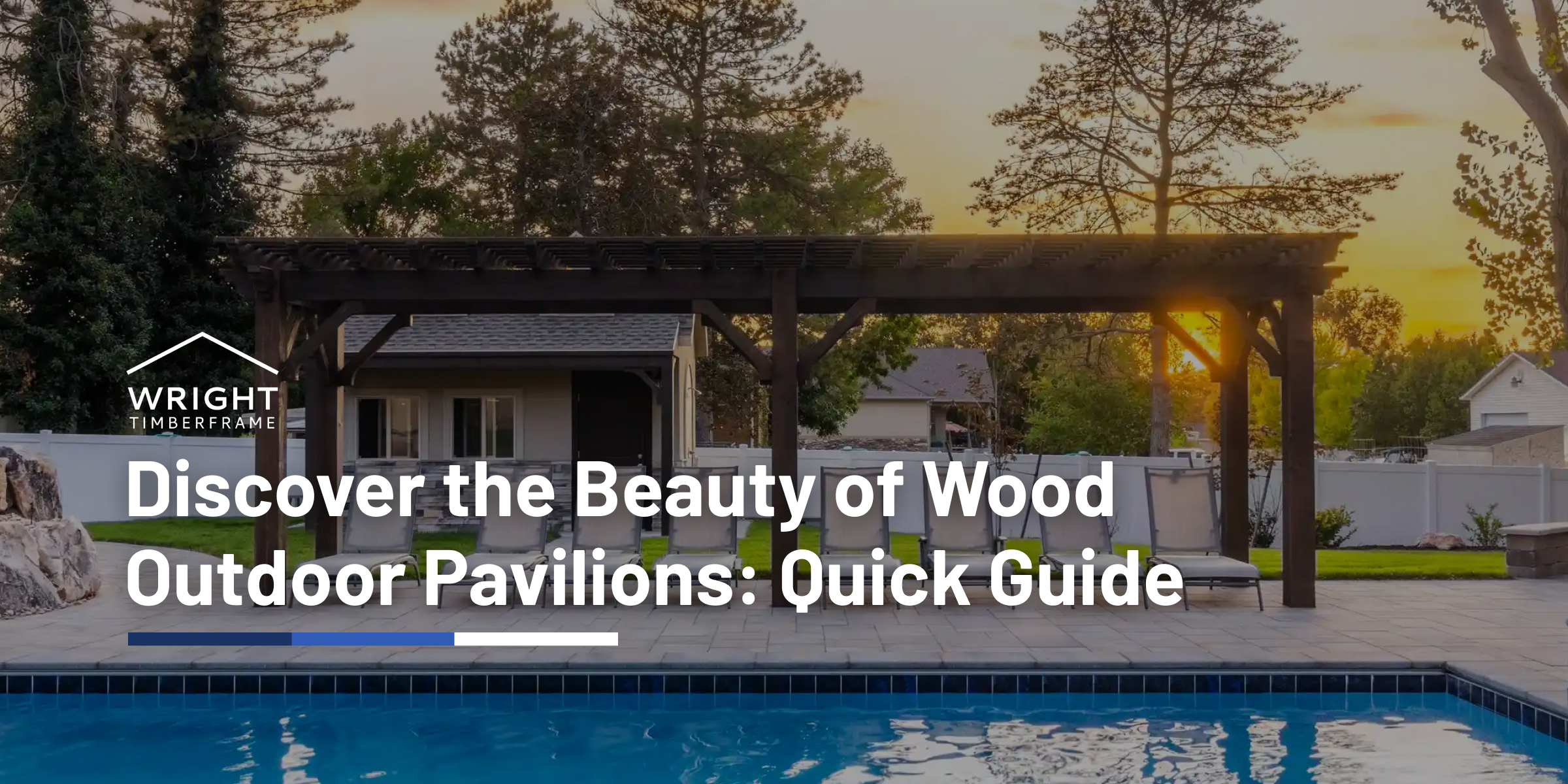 Wood outdoor pavillion
