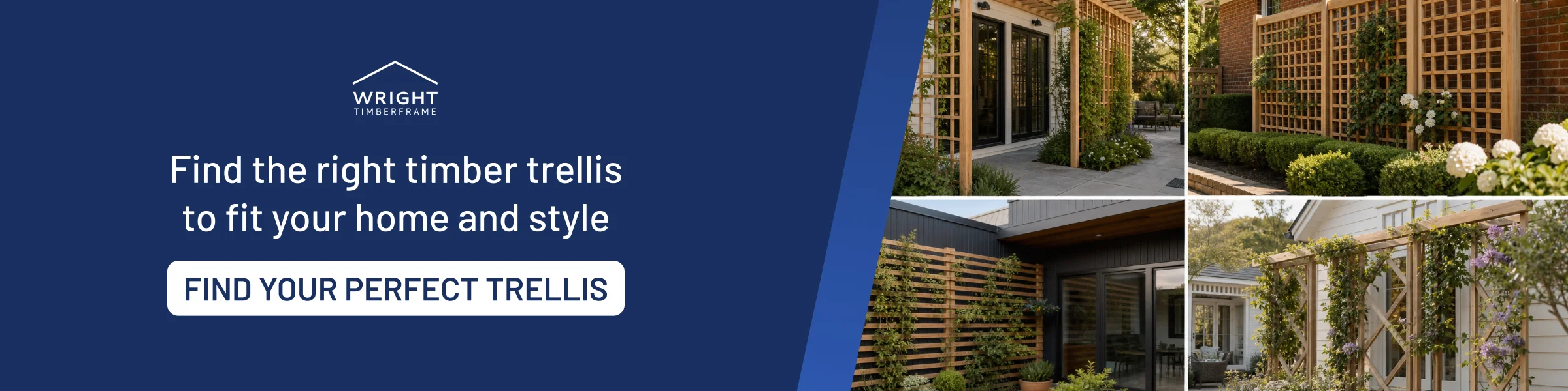Pergola structure showcasing wood choices available for a custom timber trellis kit build.