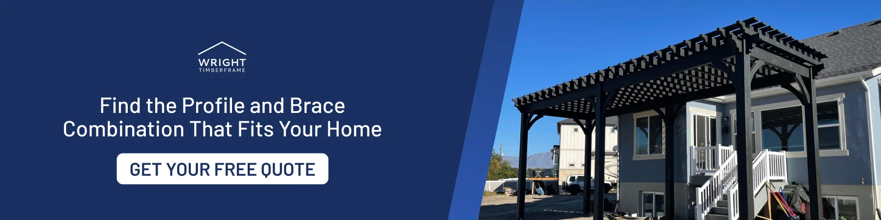 Explore pergola beam end profiles and brace combinations on a dark timber pergola beside a modern home.